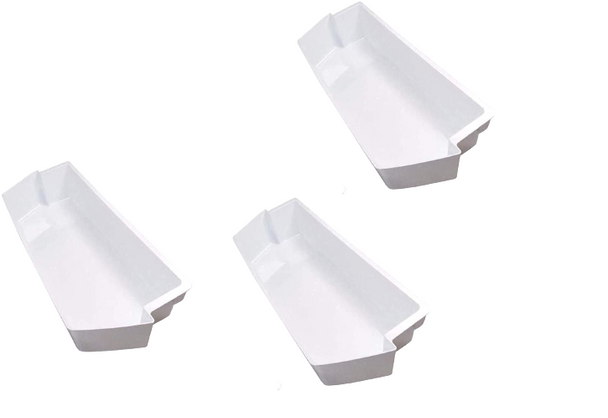 White Shelf Bin Compatible with Kenmore Whirlpool Refrigerator 2187172 ( 3 PC
