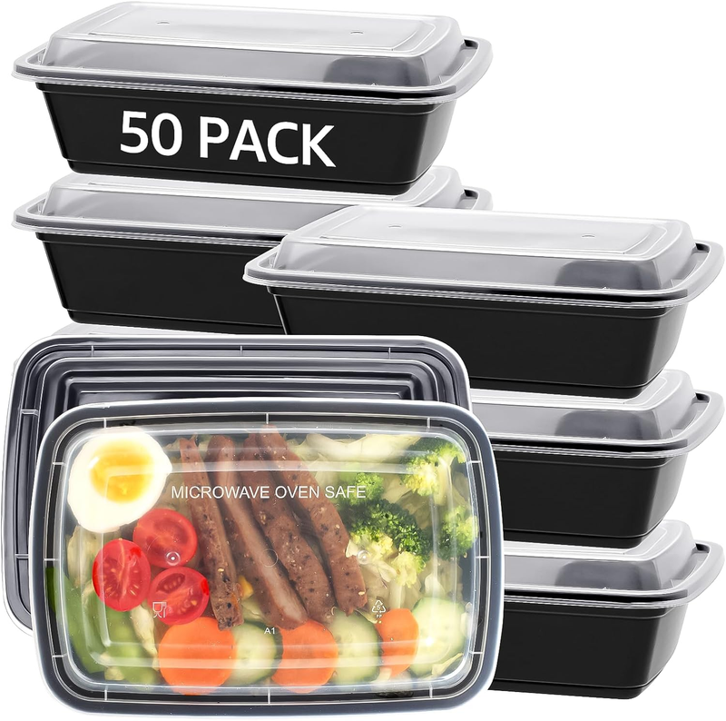 24 oz meal prep containers with lids BPA free single compartment