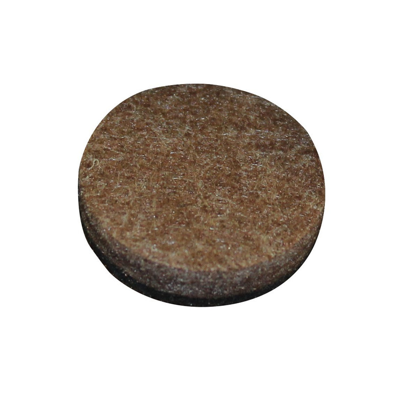 Brown felt furniture pads applied to protect hardwood floors