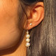 3 Beaded Pearl Drop Earrings