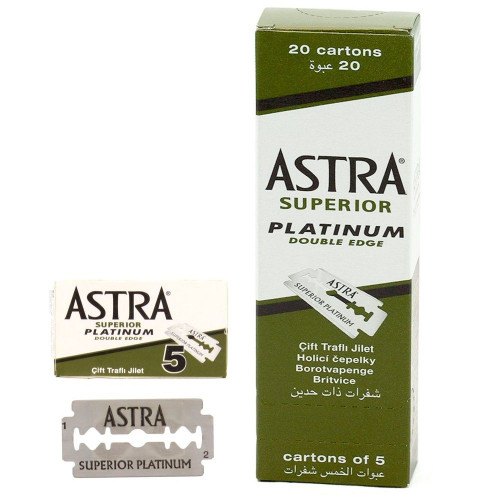 Astra Razor Blades Superior Stainless Double Edge - 100 Blades