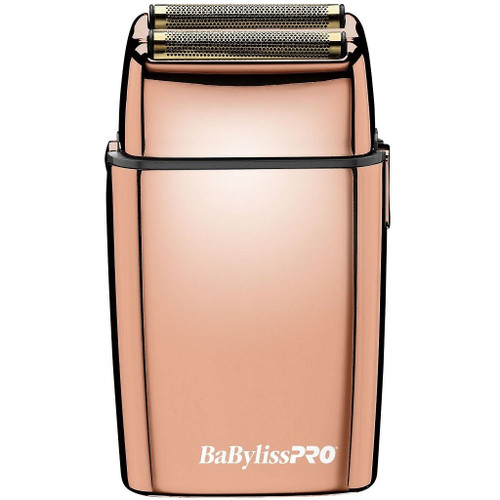 BaByliss Pro FOILFX02 Cordless Metal Double Foil Shaver - Rose Gold #FXFS2RG (Dual Voltage)