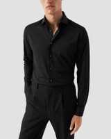 ETON - BLACK SEMI SOLID 4 WAY STRETCH
