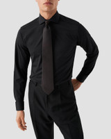 ETON - BLACK SEMI SOLID 4 WAY STRETCH