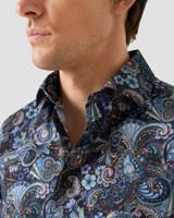 ETON -Motif Signature Twill Shirt ETON -Motif Signature Twill Shirt