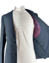AE -JACKET REDA OPEN WEAVE LEIGHTWEIGH TWEED BLUE/GREEN