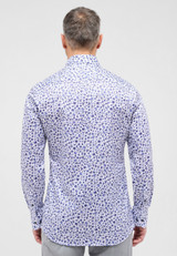 ETERNA 1863-FLORAL BLUE PRINTED TWILL SHIRT