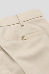 MEYER - EXCLUSIVE  STONE BOUCLE LOW CREASE TROUSER