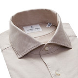 EB-BEIGE LUXE S/S TEXTURED JACQUARD KNIT POLO