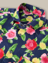 ROBERT TALBOTT - NAVY MORGAN FLORAL PRINT LINEN S/L SHIRT ROBERT TALBOTT - NAVY MORGAN FLORAL PRINT LINEN S/L SHIRT