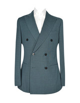 AE -MORZOTTO EMERALD GREEN DOUBLE BREAST PEAK LAPEL SUIT