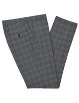 AE- L.GREY GLEN PLAID DOUBLE BREAST PEAK LAPEL SUIT