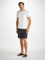 DEREK ROSE - JORDAN LINEN T-SHIRT - WHITE