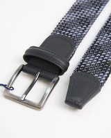 ANDERSON'S BLCK / GREY PATTERNED COTTON BELT