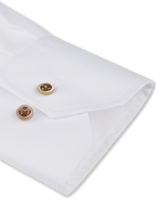 STENSTROMS -WHITE TWILL SHIRT W/CONTRAST BTNS