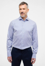 ETERNA-LUXURY SHIRT W/ BENGAL BLUE STRIPE ETERNA-LUXURY SHIRT W/ BENGAL BLUE STRIPE