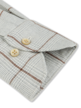 STENSTROMS-LIGHT GREY CHECKED FLANNEL SHIRT STENSTROMS-LIGHT GREY CHECKED FLANNEL SHIRT