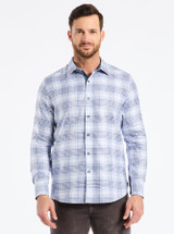 ROBERT GRAHAM-DELFORD L/S WOVEN SHIRT -NAVY