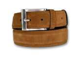 ARMIN OEHLER -YALE COGNAC LEATHER SUEDE BELT