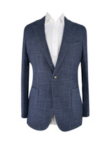 AE- LANIFICIO ZEGNA NAVY/ BLUE MELANGE JACKET