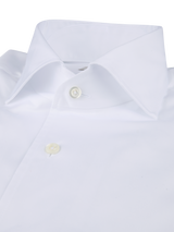STENSTROMS - WHITE TWILL ONE PIECE COLLAR SHIRT
