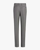 ZANELLA -PARKER FLAT FRONT BIRDSEYE SUPER 130S WOOL TROUSER IN LIGHT GREY