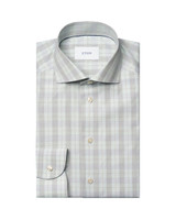ETON -PLAID BREEZE POPLIN SHIRT - MID GREEN