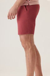 DEKE -GALAXY BERMUDA IN ULTRA 4X STRETCH TWILL -NANTUCKET RED