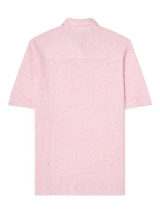 ROBERT TALBOTT -TAYLOR LINEN JERSEY POLO -PINK