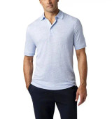 ROBERT TALBOTT -TAYLOR LINEN JERSEY POLO -LT.BLUE