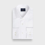 EB-WHITE SOLID COTTON TWILL NAT. STRETCH YOGA SHIRT