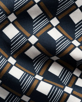 ETON -GEOMETRIC PRINT COTTON TENCEL™ LYOCELL SHIRT -NAVY BLUE