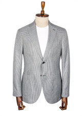 AE- BOTTO GIUSEPPE NAVY HOUNDSTOOTH JACKET