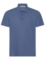 LORENZONI-S/S BUTTON POLO ICE COTTON -DENIM