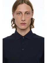 LORENZONI -S/S COOL COTTON POLO- BLACK