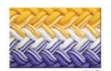 ANDERSON'S - WOVEN STRETCH BELT- PURPLE/WHITE/GOLD