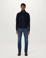 BELSTAFF - KELBY ZIP CARDIGAN-DARK INK