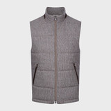 EB -WOOL STRETCH FLANNEL TWILL LUX VEST-MED.BROWN
