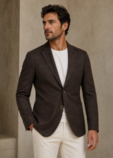 AE- REDA ACTIVE SPORTCOAT-BROWN JERSEY