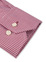 STENSTROMS - LIGHT PINK / RED CHECKED TWILL SHIRT