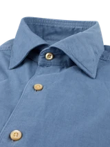 STENSTROMS-FINE CORDUROY SHIRT -BLUE