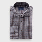 EB -PREMIUM FULL BTN JERSEY KNIT SHIRT-MED. BROWN