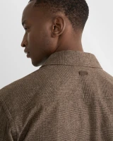 ETON - COTTON FLANNEL TWO POCKET JACKET -BROWN