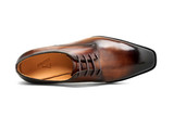 AE -THE NOBLE PLAIN TOE DERBY LEATHER SHOE | TOBACCO