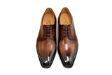 AE -THE NOBLE PLAIN TOE DERBY LEATHER SHOE | TOBACCO
