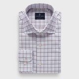 EB -CHECKED DOBBY COTTON LUX SHIRT -RED