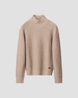 ETON MERINO HEAVY STRUCTURE TURTLE NECK - BEIGE