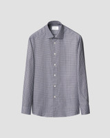 ETON - CHECK KING TWILL SHIRT -DARK BLUE