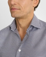 ETON - CHECK KING TWILL SHIRT -DARK BLUE