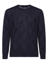 MONTECHIARO -GIROCOLLO L/S CREW NECK SWEATER - NAVY